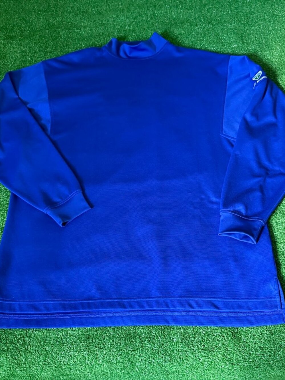 Footjoy Lake Ashton Golf Long Sleeve Mock Neck Performance Blue Pullover Size L